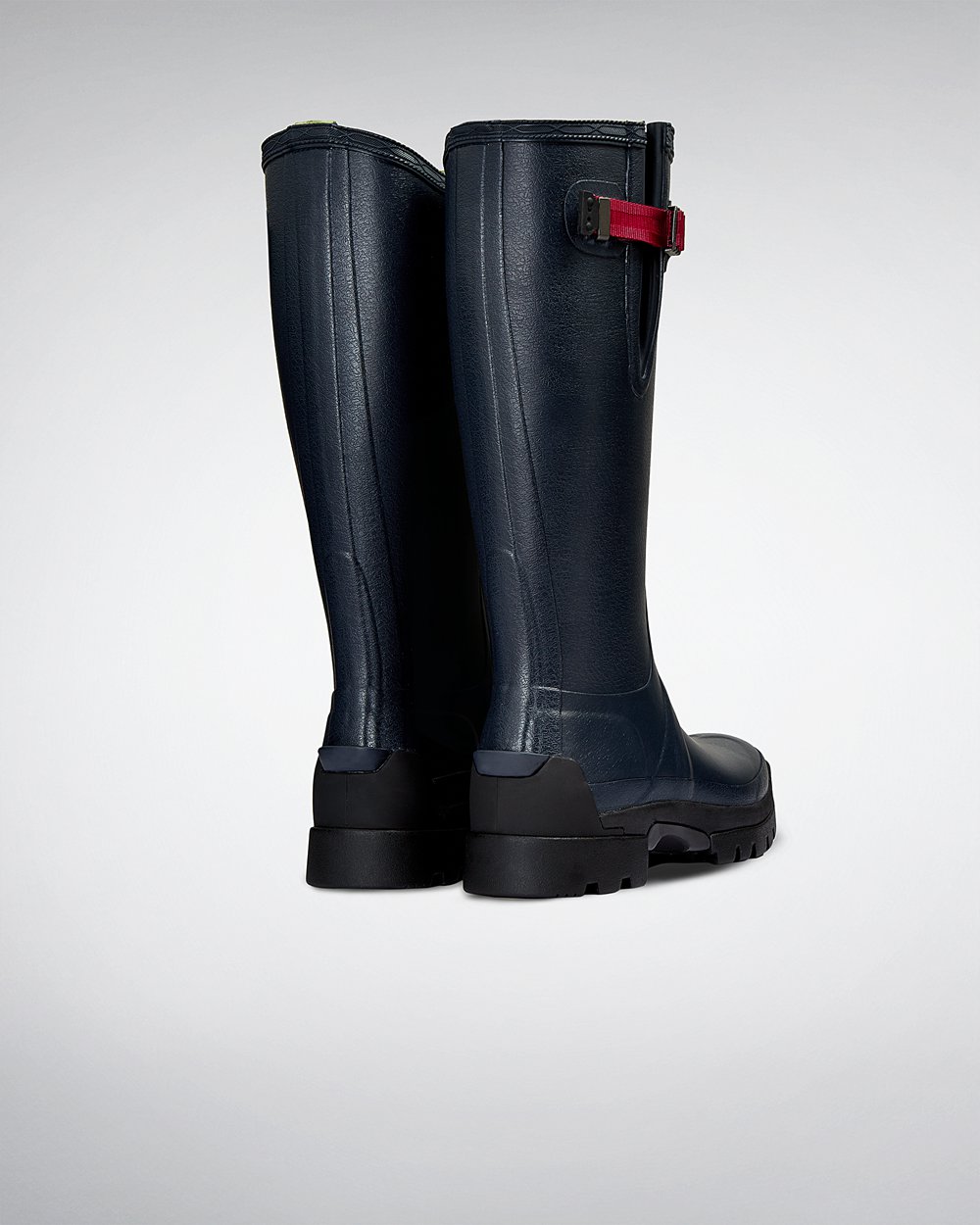 Bottes Hautes de Pluie Hunter Balmoral Side Adjustable 3Mm Neoprene Femme Bleu Marine RLQWZSH-85